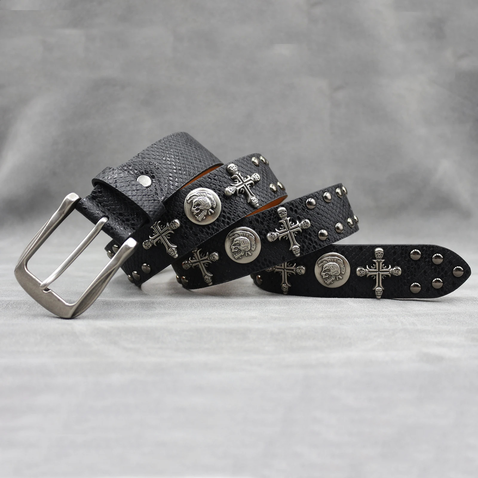 Rivet PU Leather mens belt Fashion alloy belts Buckle jeans belts for men business belt female belt 250221