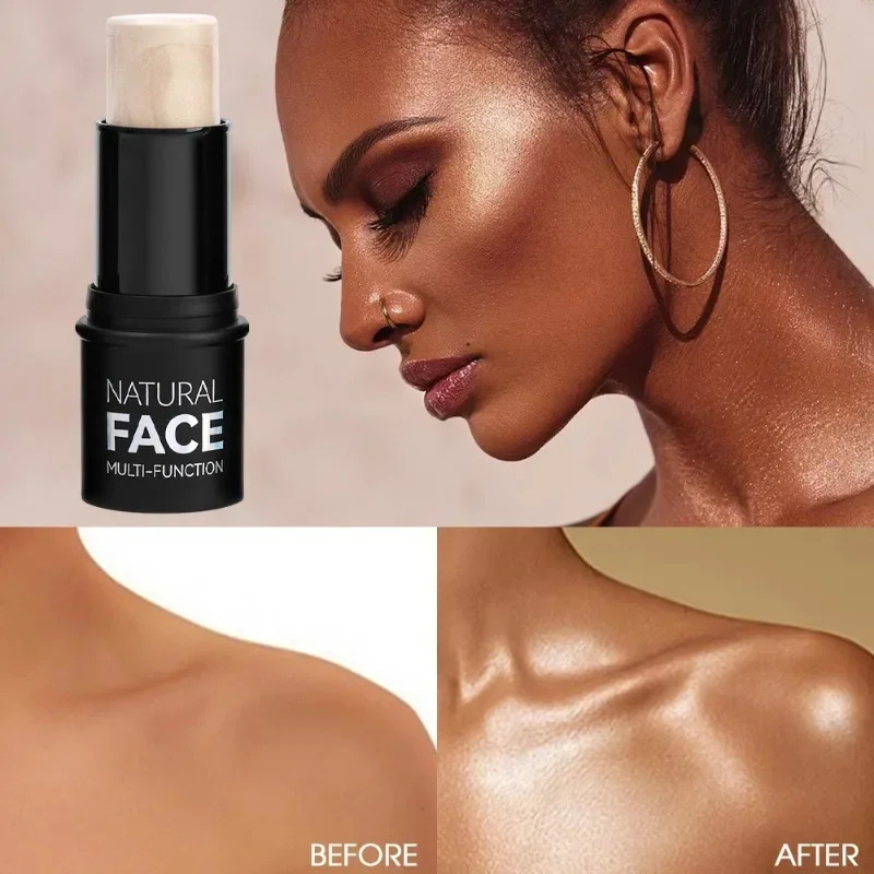 Waterproof Contouring Bronzer Highlighters Stick shiny silk nose shadow powder blusher correction lighting makeup cosmetics 250219