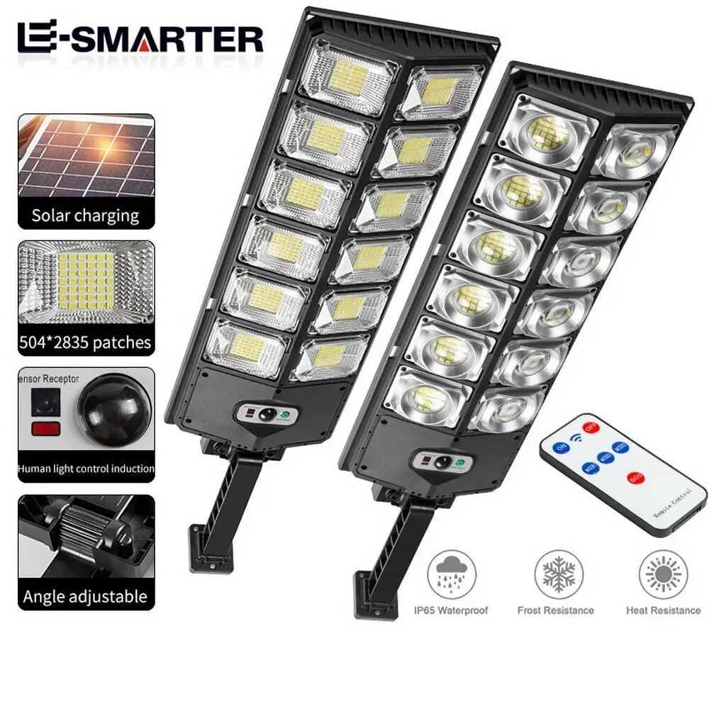 Outdoor Solar LED Lights Waterproof 8000 Lm Super Bright Wall Lamp With Motion Sensor Remote Control Garden Street Light Z250301