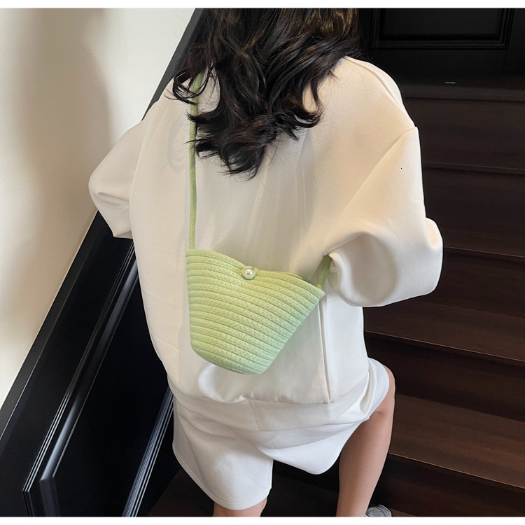 2025 New Summer Handmade Woven Straw Fresh Handbag, Beach Style Colorful Vacation Crossbody Bag, Small #swissmilitary