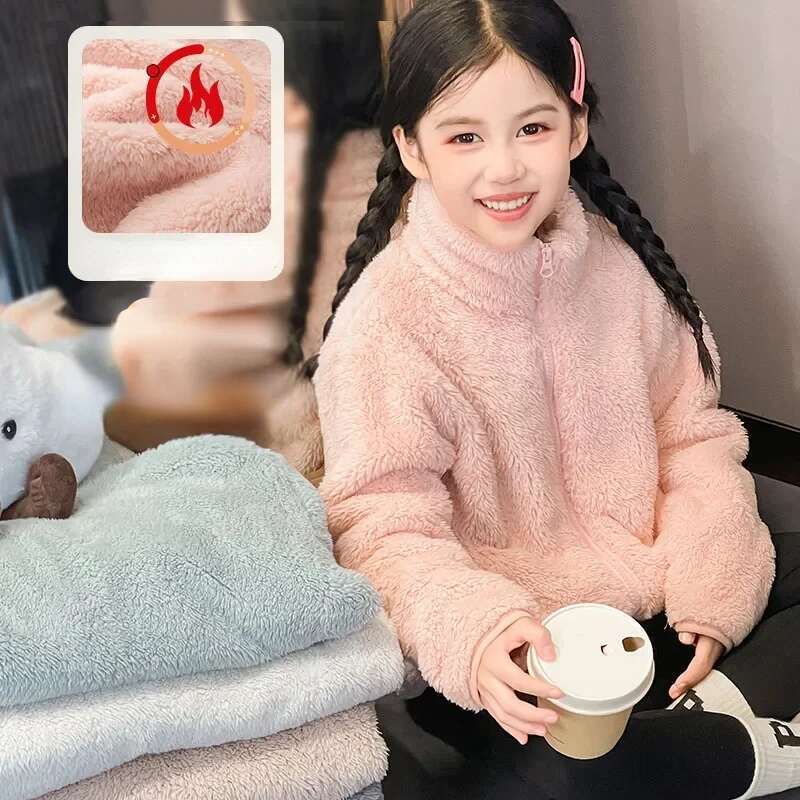 Ddmyshoesvip Family Match Coral Coat Kids Warm Jacket Girls Boys Thick Outerwear Autumn Winter Children S Clothing