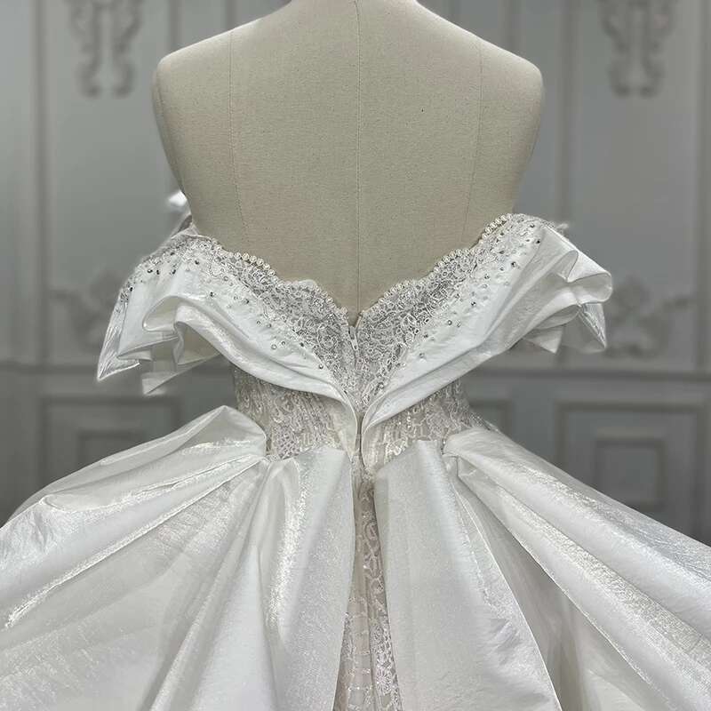 Elegant dresses for women organza ball gown with v neckline custom sequin beads wedding dy9847 novice dress