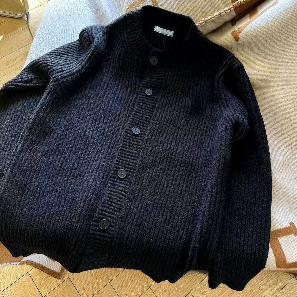 New Autumn And Winter Cashmere Knitted Cardigan Paired With Women's Medium To Long Loose College Style Sweater