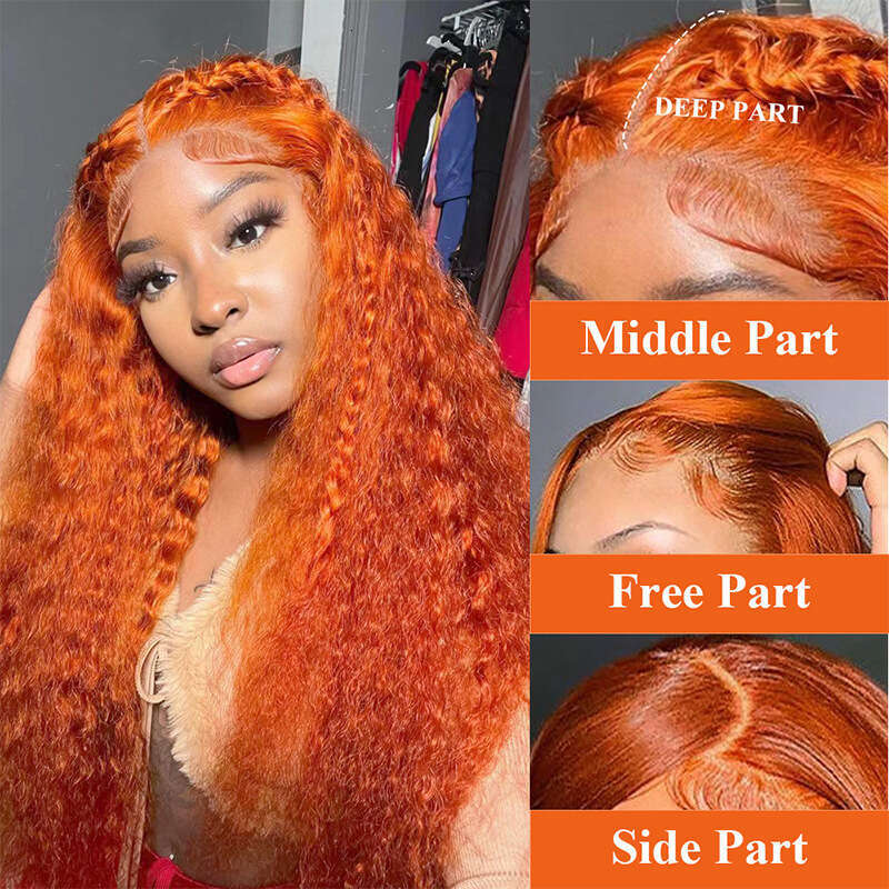 HD Front Lace Wig Real Cover Water Wave Wig Lace Front Human Hair