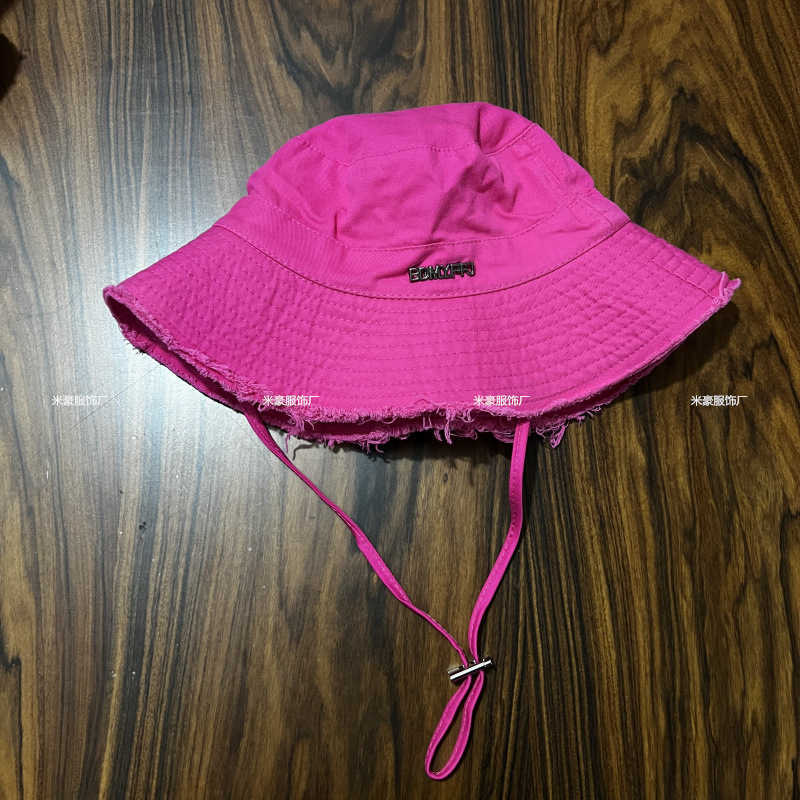 Wide Brim Hats Bucket Hats Korean style fashionable fringed letter large eave fisherman hat for women sun shading rope outdoor leisure hiking sun prot
