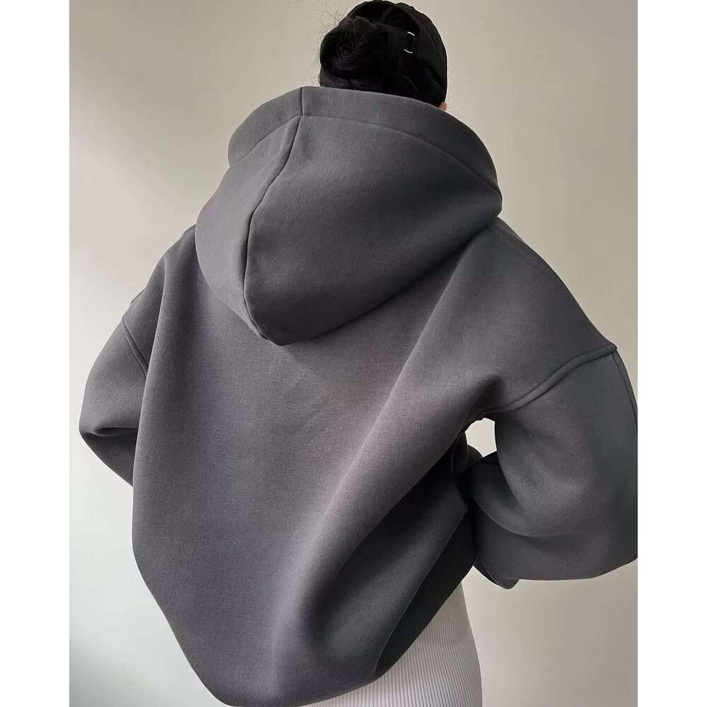 Wholesale Designer Clothing Long Sleeve White Sweatshirt Casual Fashion Women's Oversize Plain Hoodies