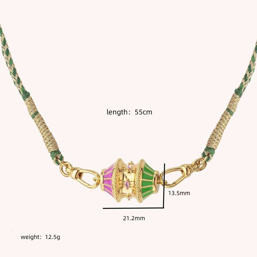 Dopamine Fried Dough Twists Valentine's Day Gift Irregular Necklace Vacuum Plating in Furnace