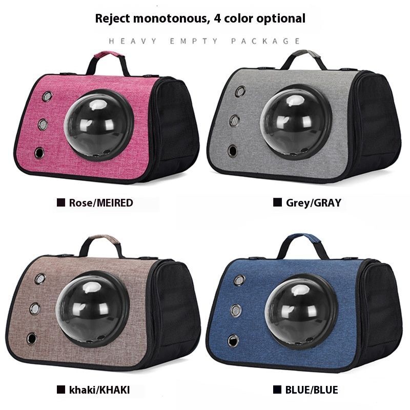 New Cat Dog With Large Space Transparent Comfortable For Going Out Foldable And Portable Hand-held Pet Bag