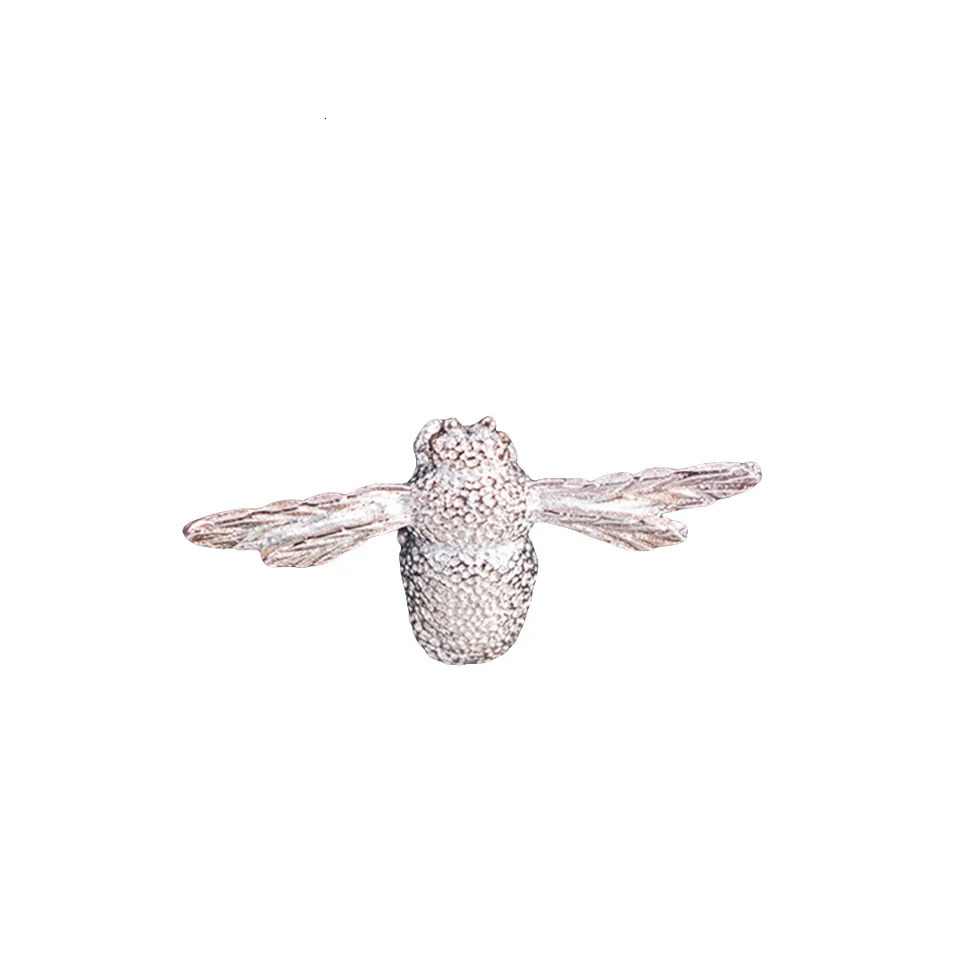 100% S925 Silver Exquisite Brooch Dress Jacket Sweater Little Bee Womens Men Brooch Style Fashion Accessories Jewelry 250227