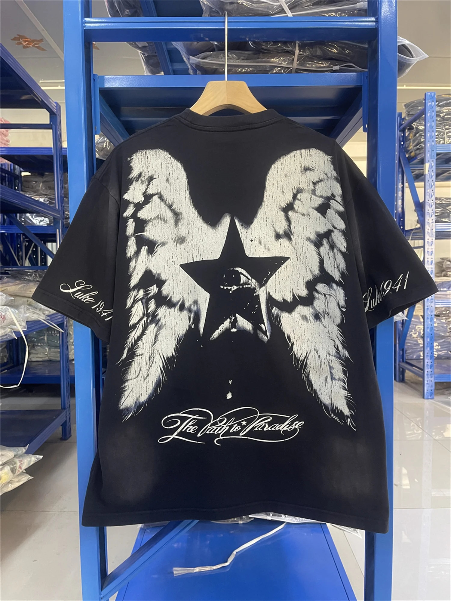 Arrival HELLST- Fashion High-Street Vintage Retro Cotton Streetwear Jesus Print Tops T-Shirt 250227