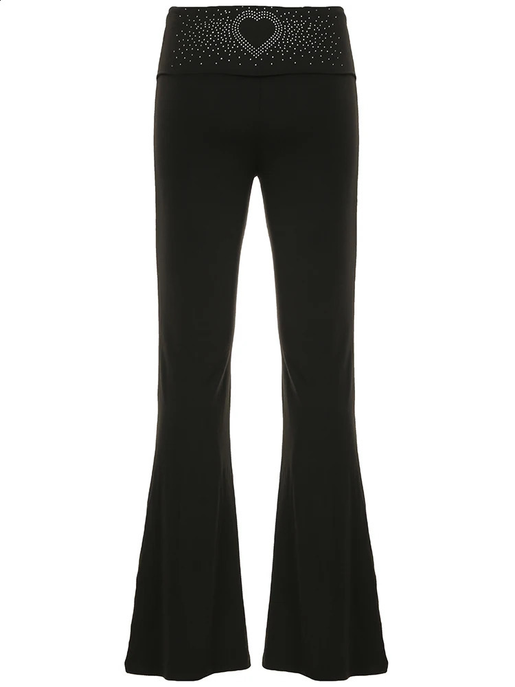 IAMSURE Y2K sparkling pants casual ultrathin solid folding low waist knitted for womens springsummer 2025 clothing 250228Z