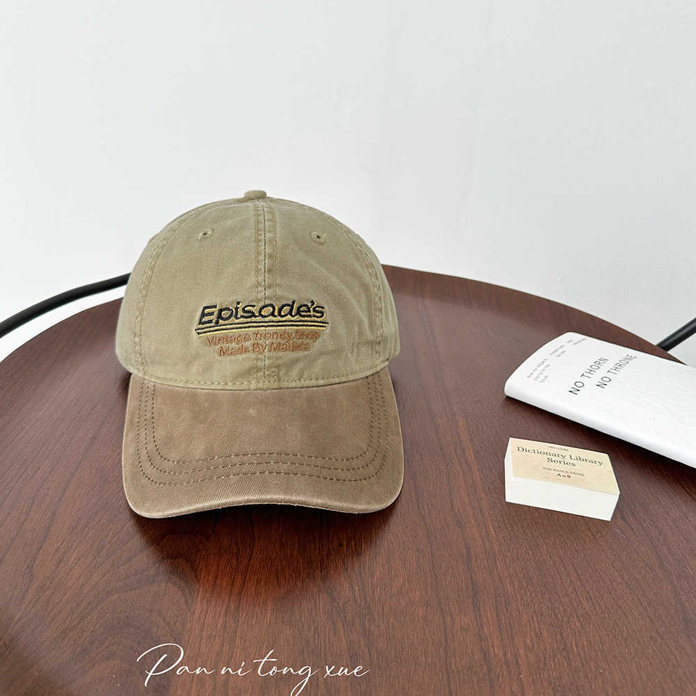 Ball Caps Childrens Color blocked Baseball Hat Trend 2025 Spring Edition Embroidered Korean New Style Color blocked Old Spring Mid to Large Childrens 