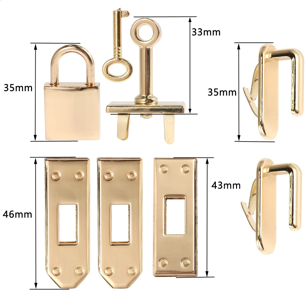 7pcs/set Metal Clasp Lock Lockbutton for Women Handbag Shoulder Bag Purse DIY Accessories 250228
