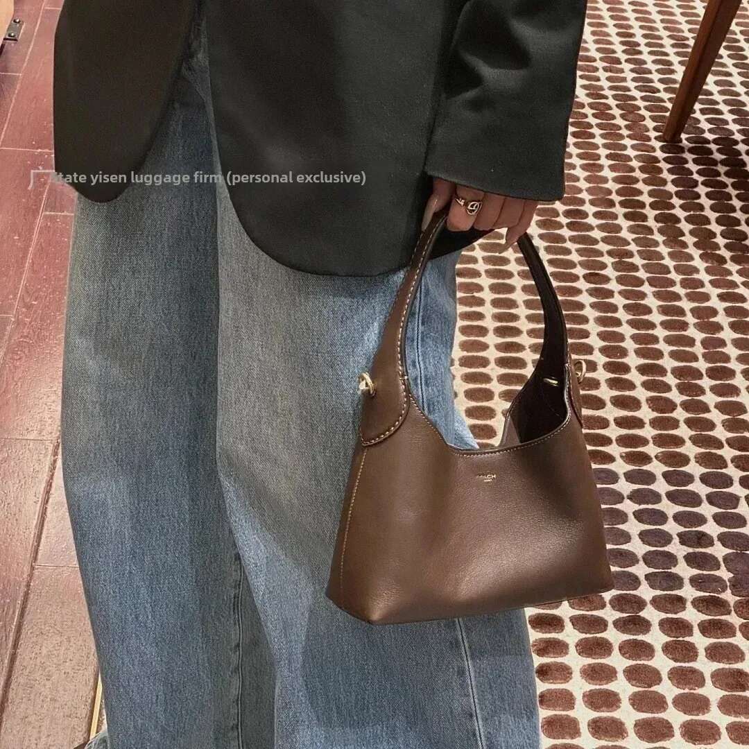 New Fashionable Versatile Brooklyn Handbag Vintage Simple Underarm Single Shoulder Women's Crossbody Bag Motorcycle Equipmen