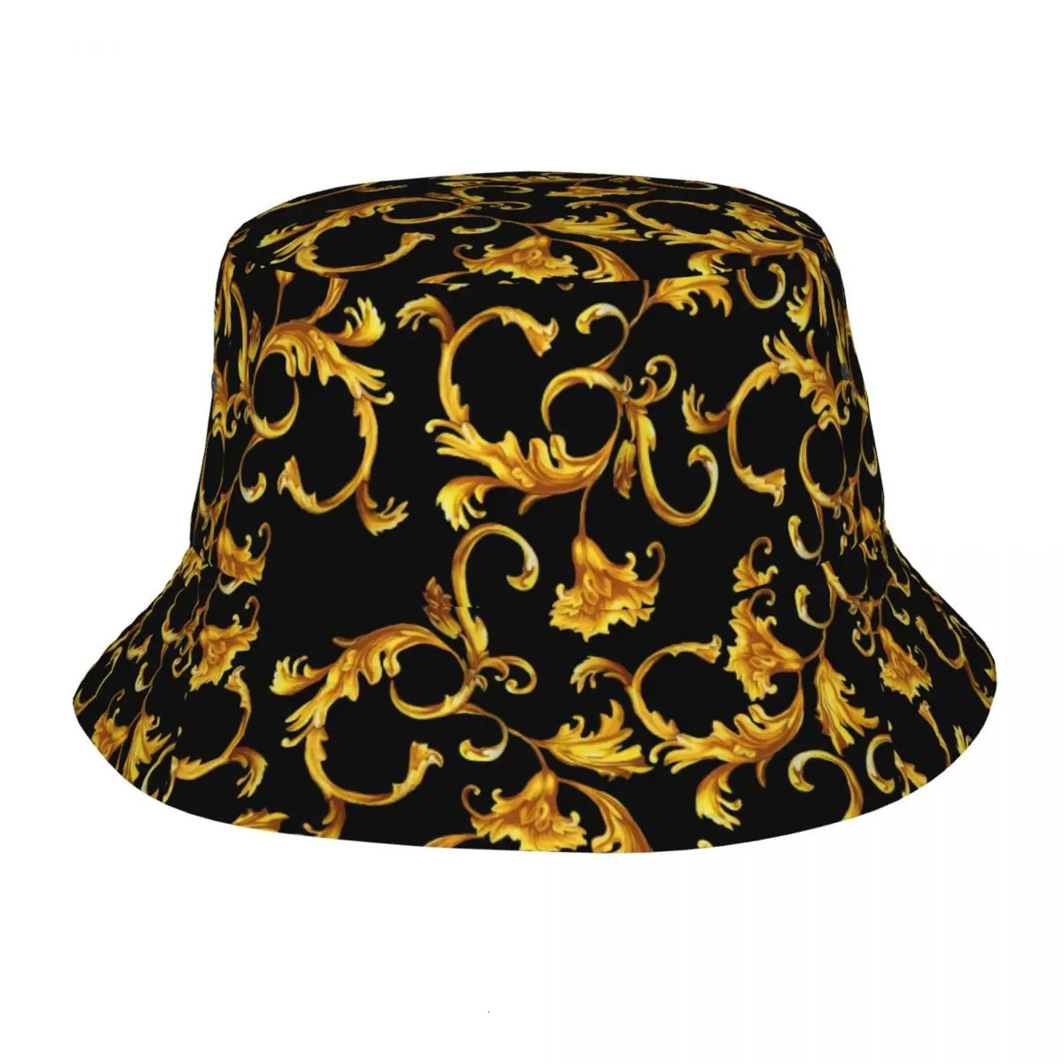 Woman Men Bob Hat Gold Baroque Bucket Hats Caps Birthday Gift Idea 250227