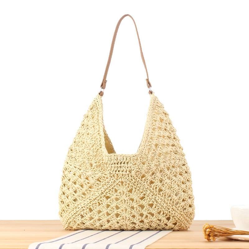 Designer Women's Hollow Out Knit Tote Handbags Crochet Shoulder Bag
