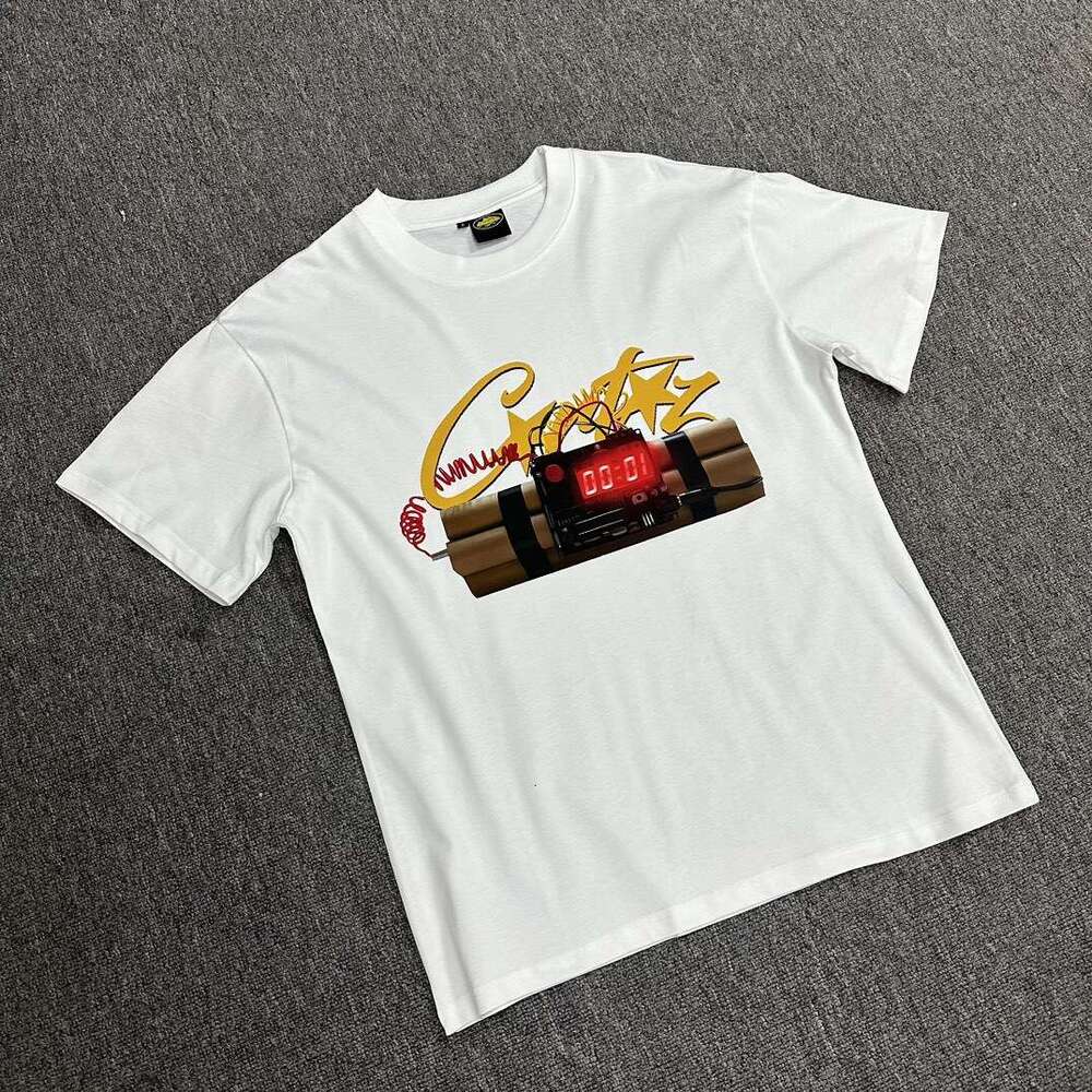 High street style hip-hop casual T-shirt for men and women, half sleeve fashion, summer new style, letter cartoon printed short sleeved shirt