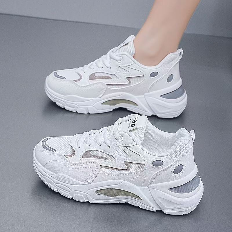 Top quality Brand High Quality New Style Free Delivery Designer 2025 Leisure Fashion Women's Sport Color Block Thick Sole Lace-up Running Woman S