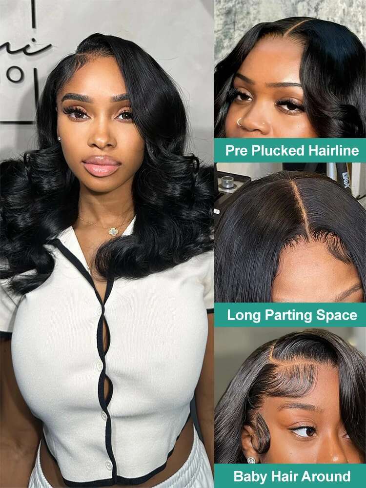 250% Transparent Short Bob Body Wave 13x4 Front Human Hair Wigs Brazilian Wavys 13x6 Lace Frontal 5x5 Closure Remy Wig