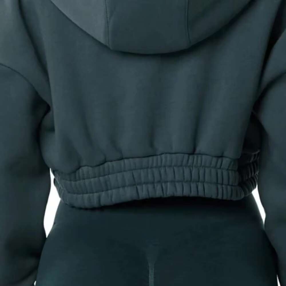 Top Selg Women's Solid Color Hoodies Long Sleeve Casual Sweatshirt For Winter Sport Style Knitted Fabric Acid Wash Techniques