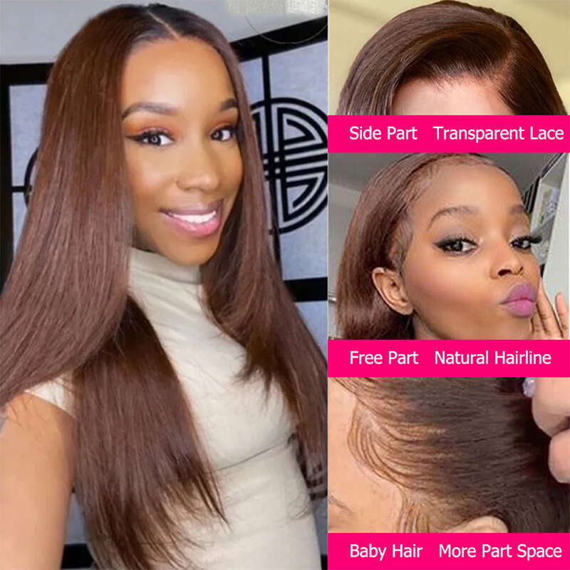 HD Front Lace Wig Front Women S Brown Human Hair Lace Wig