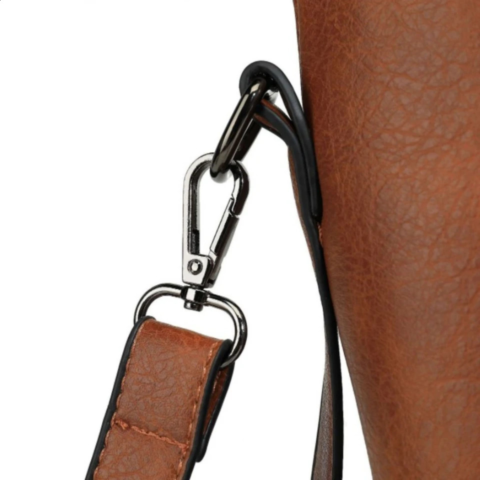 Ship from U.S. Chic Multi-Purpose Tote Crossbody Bag - Soft PU Leather Adjustable Strap - Work Travel Casual Handbag 250228FBB