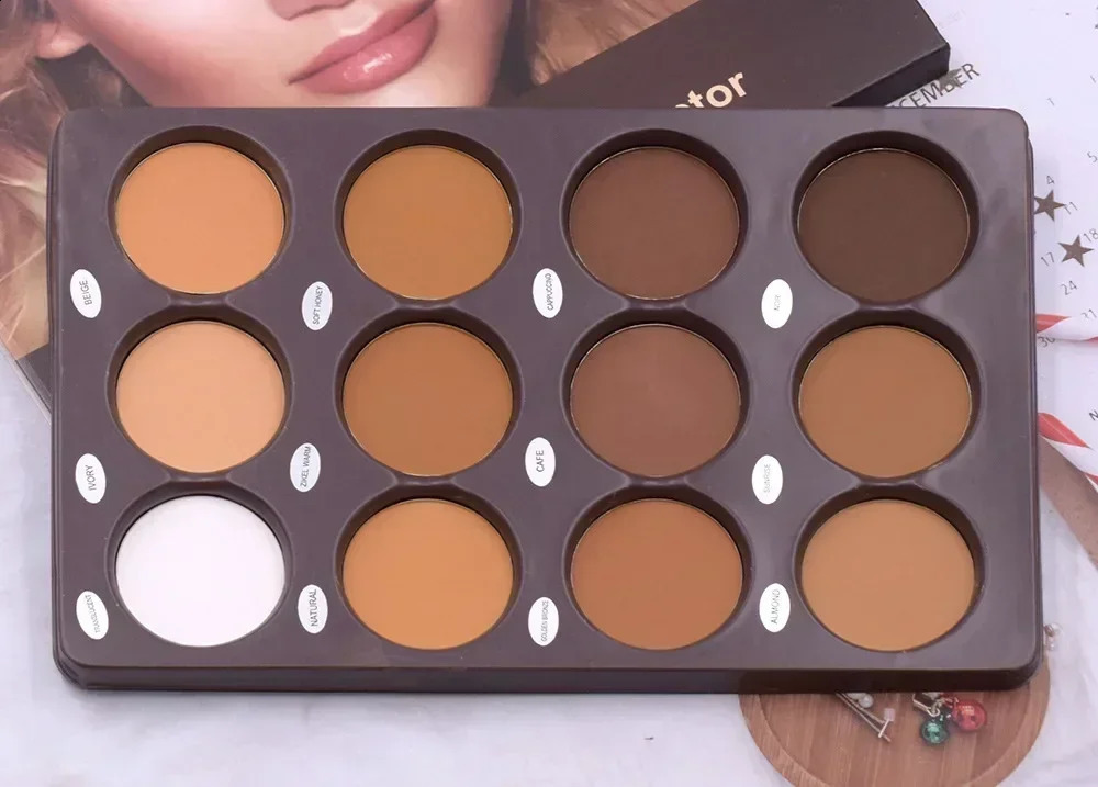 12 Colors Make Up Contour Palette Face BronzerMake Up Highlight Face Sculpting Matte Contour Palette Bronzer Powder 250214