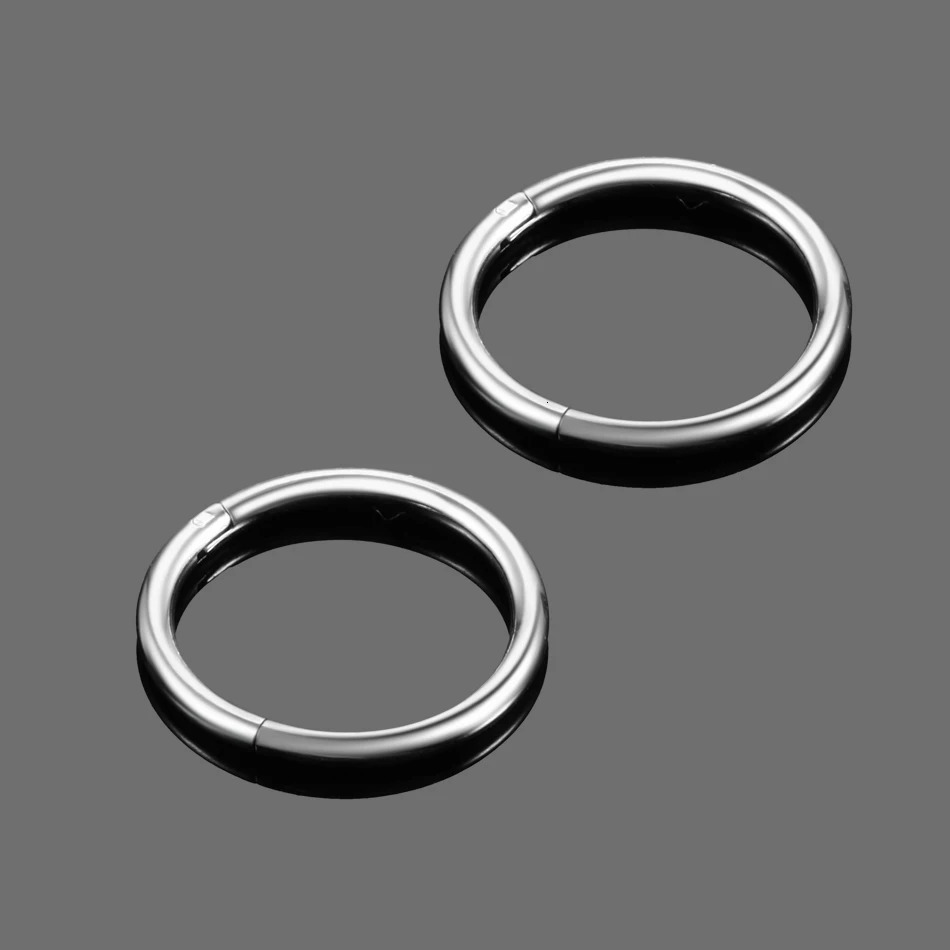 50/100Pcs Round Ear Helix Hoop Earrings 16G 20G Stainless Steel Hinged Segment Nose Piercing Body Jewelry Wholesale 6-16mm 250227