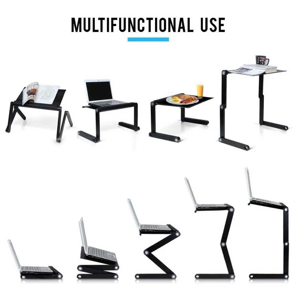 Laptop Stand Table With Mouse Pad Adjustable Folding Ergonomic Design Stands Notebook Desk For Macbook Netbook Ultrabook TabletXJ220228