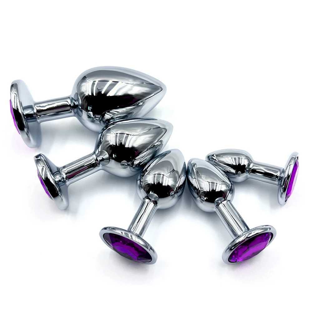 5Pcs/1Set Metal Anal Plug Stainless Steel Butt Plug Anus Stimulator Prostate Massage Dildos Adult Sex Toys For Women Men CoupleW250228