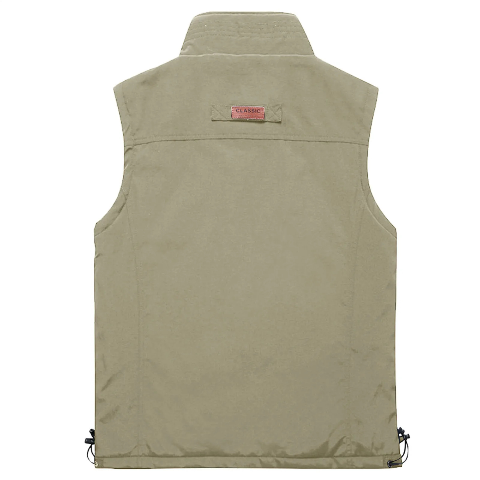 Soild Vest For Mens Leisure Travel Fishing Outdoor Work Jacket Casual Waistcoat With Pocket Zipper Breathable Outwear Chalecos 250228Z