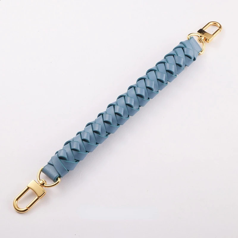 Woven Tote Handle Cowskin Genuine Leather Short Strap for Handbag Bag Parts Accessories Wholesale 31*2.5cm 250214