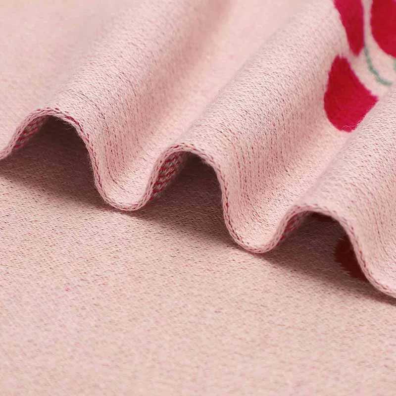 Cute Cherry Print Infant Throws Shls Skin-friendly Muslin Baby Boys Girls Swaddle Blankets 0-24 Months Baby Securi Blanket Z250228