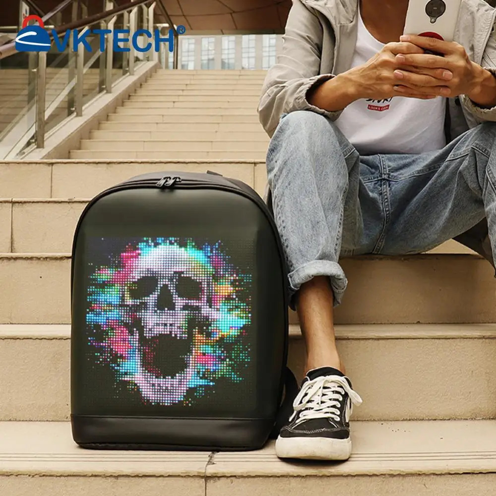 Ship from U.S. Business Travel Laptop Bag LED Display Screen Advertising Billboard Backpack 250227FBB - view 4