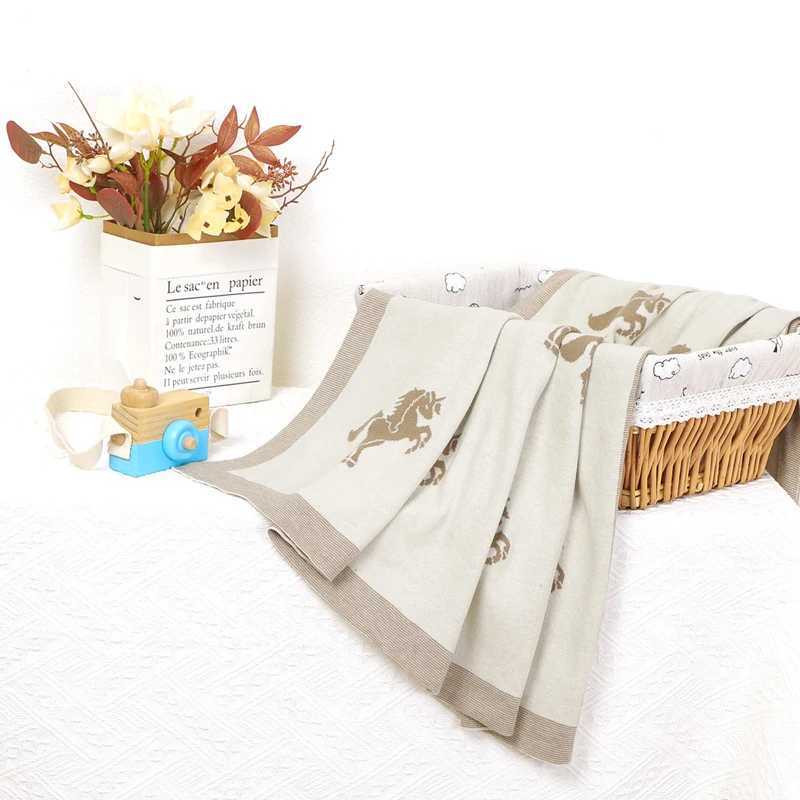 Baby Blankets Knitted Newborn Netural Cotton Stroller Bassinet Swaddle Wrap Sleep Covers Infant Kids Boys Girls Throw Play Mats free shipping
