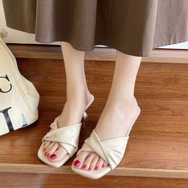 New Women Summer Fashion Open Toe Solid Simple Leather Candy Color Large Size High Heel Sandals