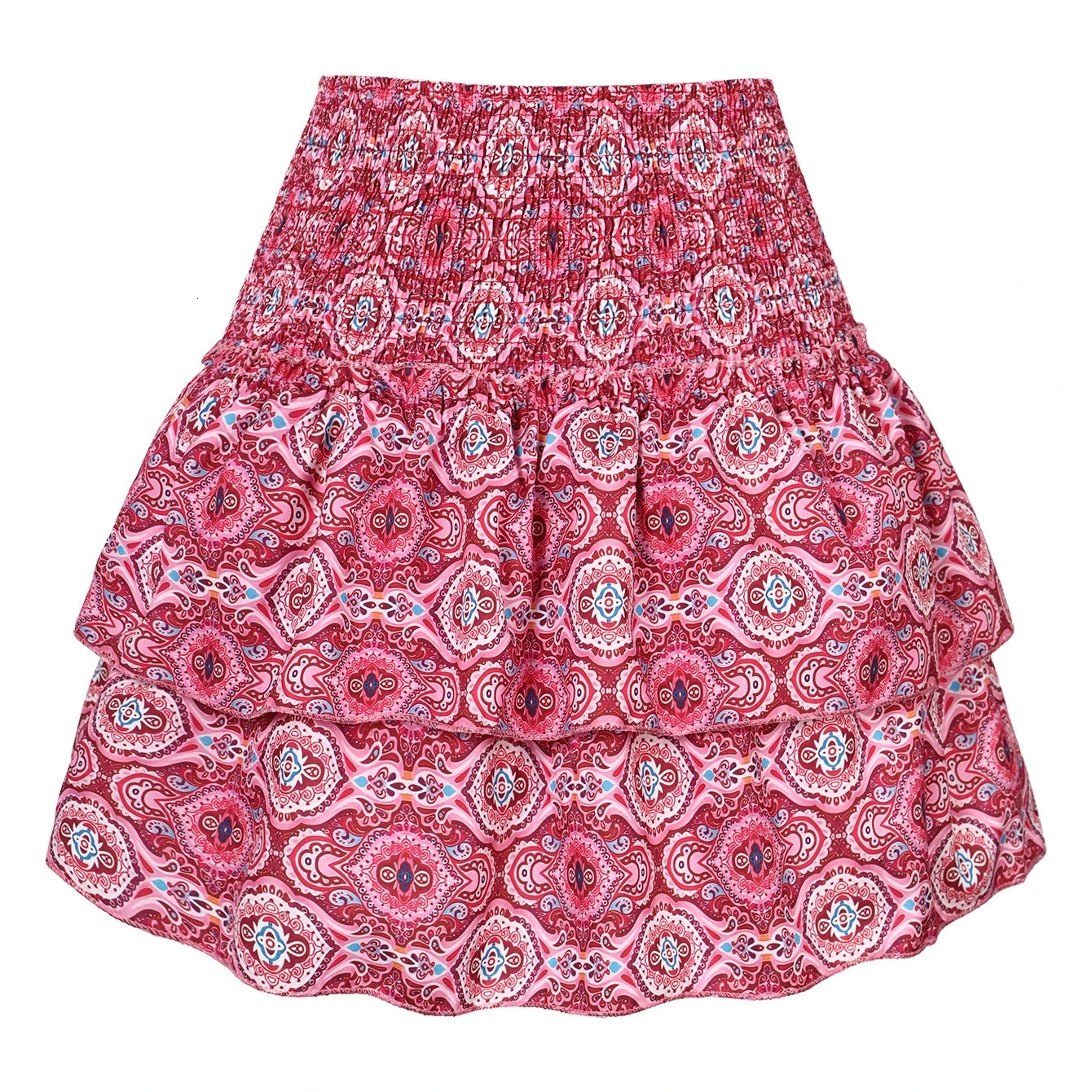 Women leopard print mini skirt high waisted elastic clothing A-cut Y2K style summer 250227