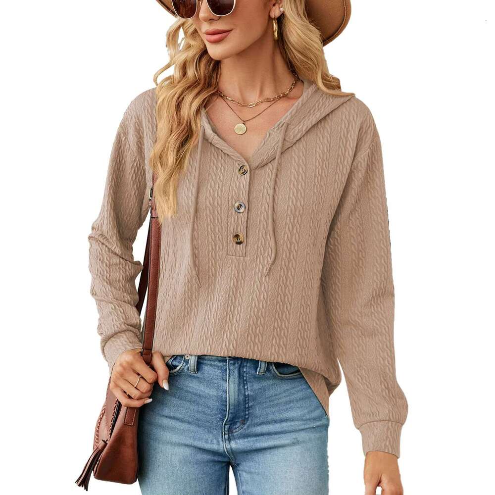New Custom Women Sweaters Ladies Hoodie Loose Casual Pullover Hooded Knitted Long Sleeved Top