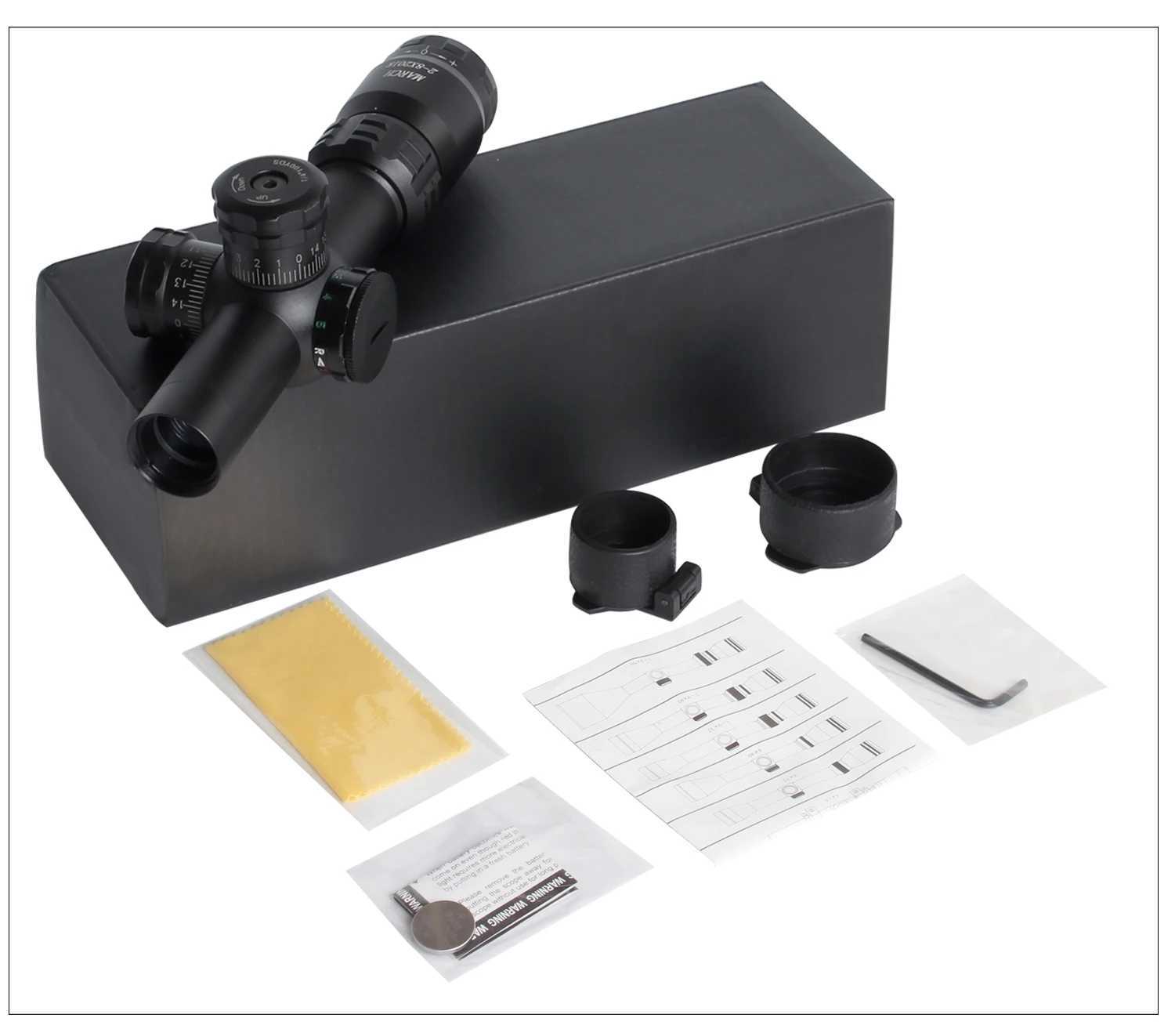 March 2-8x20 IR Tactical RiflesScope free mount Optics Rifle Scopes sight HD R/G Hunting Scopes night vision scope Sniper rifle X250228