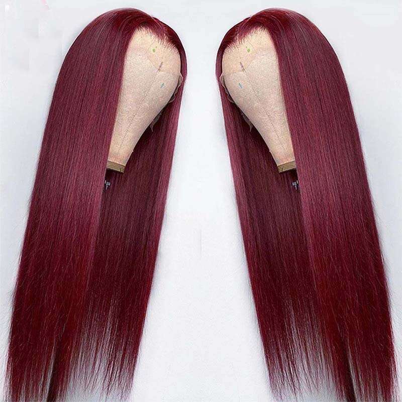 HD Front Lace Wig Real Female Front Lace Wig J Headset Straight Human Hair