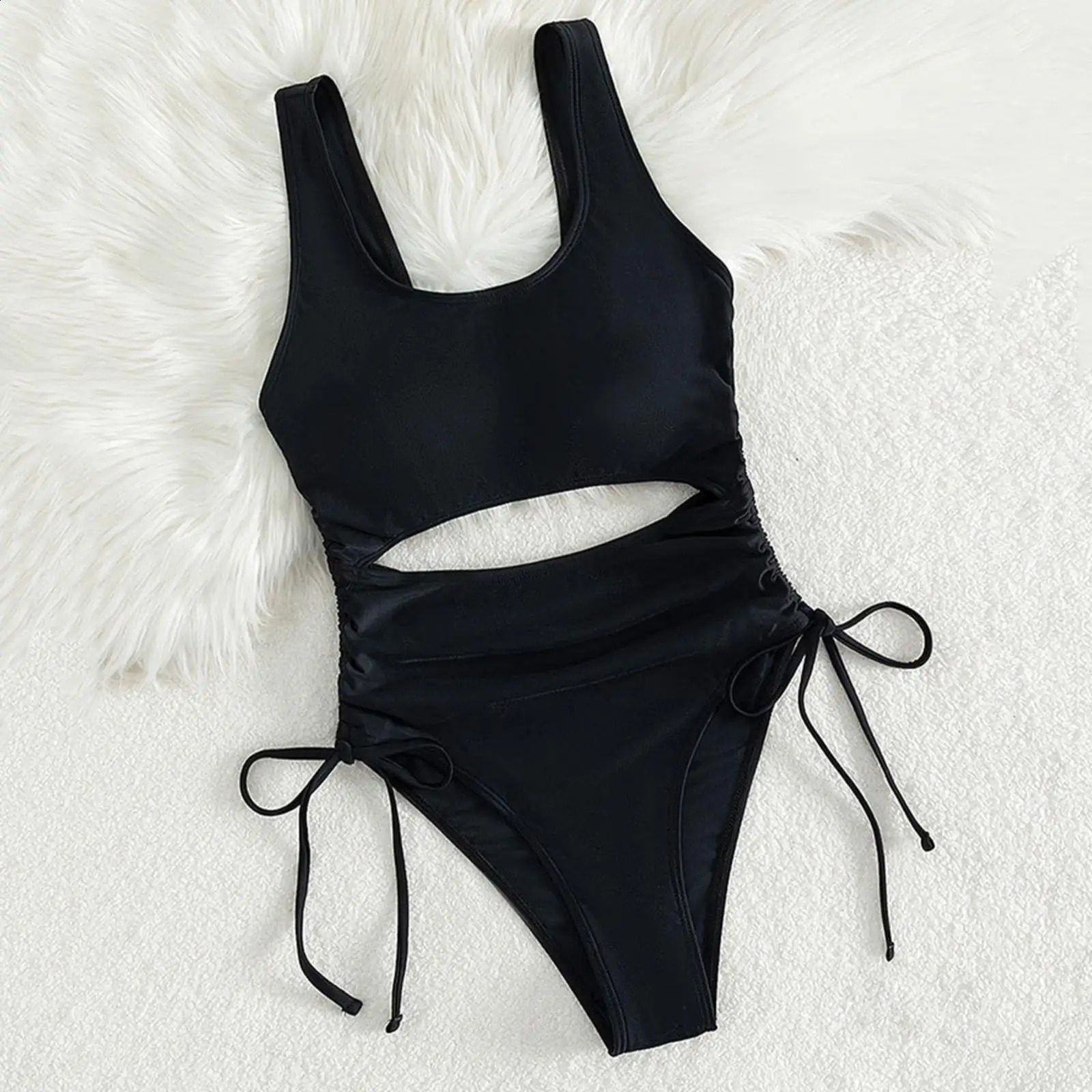 Sexy Bikini Sets Ladies Summer Swimwears Solid High Waist Swimsuit Female Two Piece Beachwear Sporty Swimsuits swimsuit 250227Z