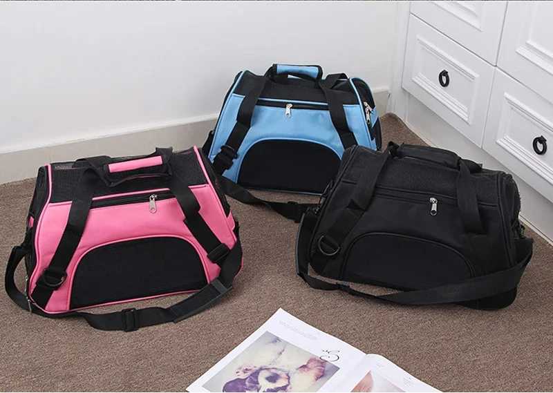 Portable Dog Cat Carrier Bag Pet Puppy Travel Bags Foldable Cats Handbag Travel Pet Bag Transport Bag 250205