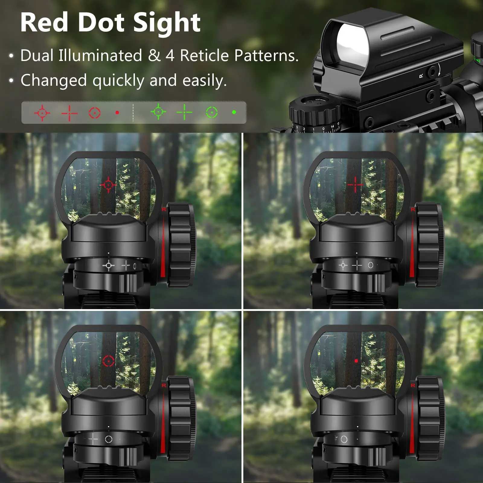 MidTen 3-9x32 range combination dual illumination optical 4 holographic retina red green dot visual laser illumination X250317