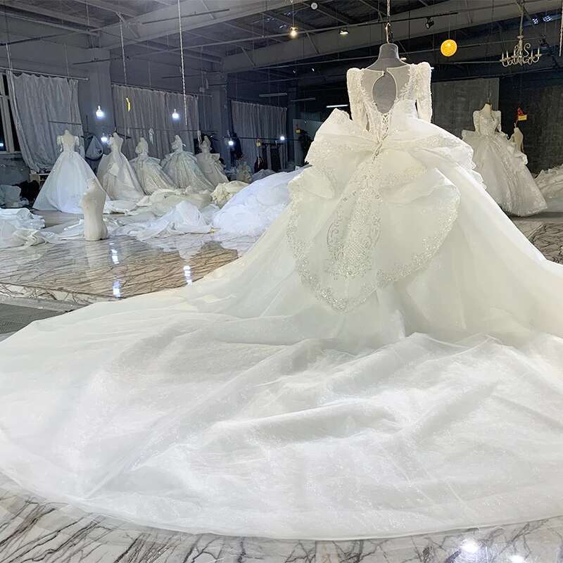 Custom organza ball gown square neck dress for wedding lace sequins mn133 novia dresses