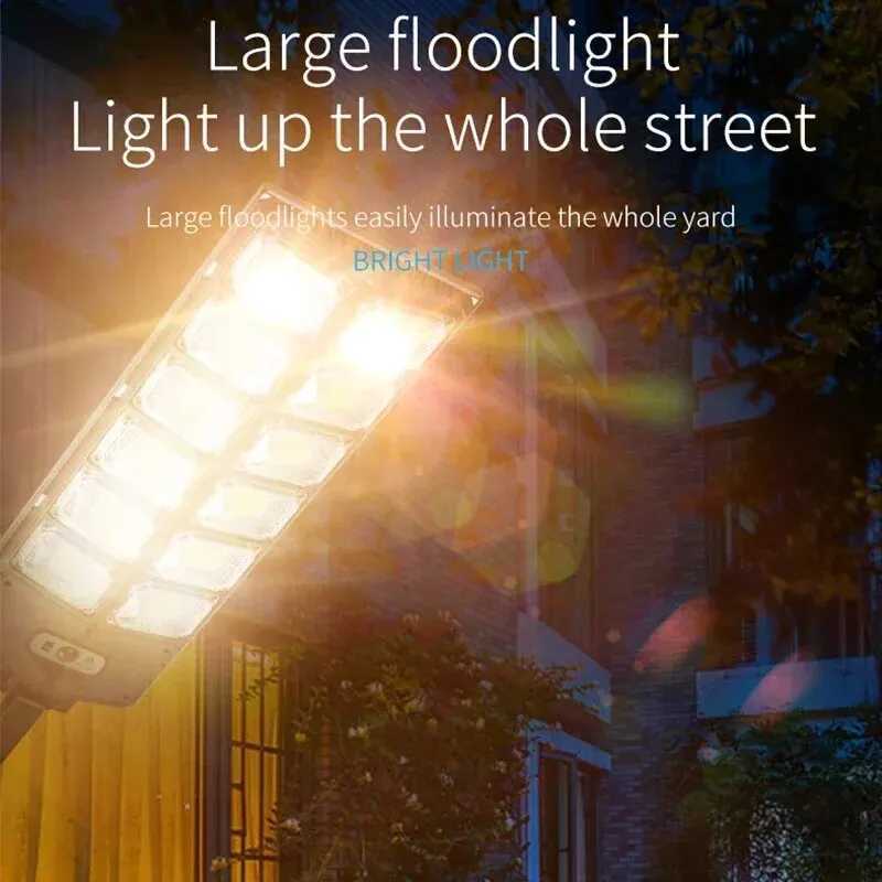 Outdoor Solar LED Lights Waterproof 8000 Lm Super Bright Wall Lamp With Motion Sensor Remote Control Garden Street Light Z250301