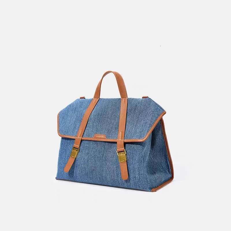 Spring New Song Brand Design Crossbody High Capacity Commuting Briefcase Denim Backpack For Women Tote Bag
