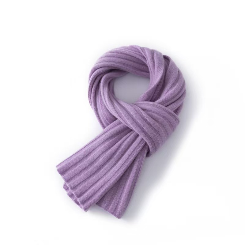 K016 Factory direct sales 100% pure wool scarf selected Australian wool warm knitted scarf versatile men and women neck scarf