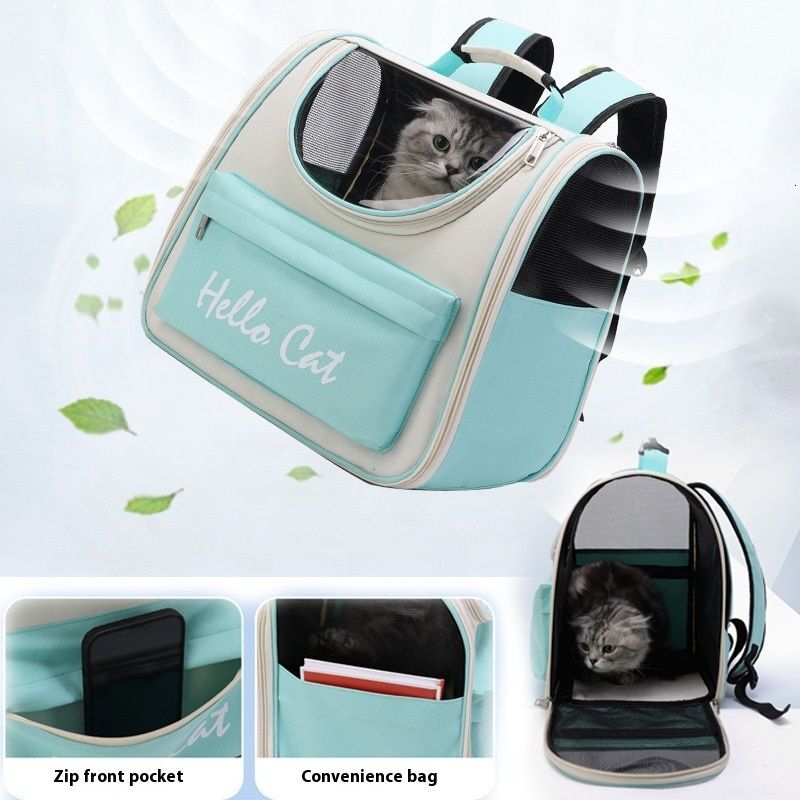 Cat Outdoor Portable Dog Large Capacity Fashionable Letter Backpack Comfortable And Breathable Pet Bag