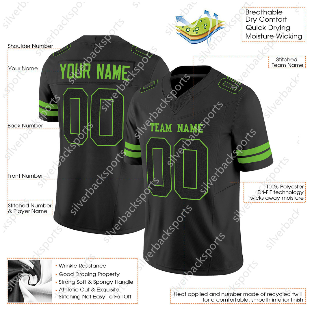 Personalized Team Name And Number Football Jersey, Custom V-neck Short Sleeve Jersey Shirt, Football Jersey For Football Fan Football Lover and fans