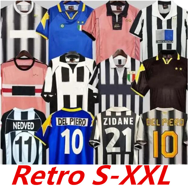Retro soccer Jerseys KIT DEL PIERO Conte PIRLO Marchisio INZAGHI 92 95 96 97 98 99 01 02 03 04 05 94 95 ZIDANE Maillots DAVIDS BOKSIC shirt POGBA Short sleeve long 999